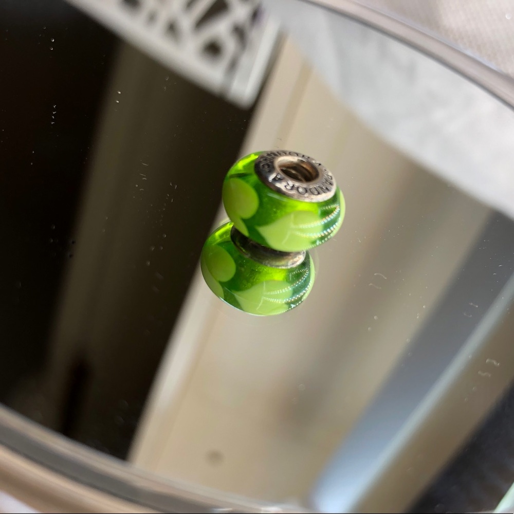 Green Heart Scallop Pandora Charm